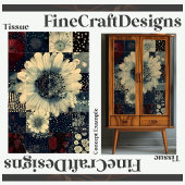 ランダムフローラタイルのコラージュの切り離し右152 薄葉紙