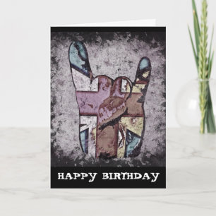 ランダムホーングランジ懸命ロック誕生日カード カード
