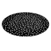 ランダムモダン水玉模様パターン白黒 カッティングボード (角)