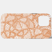ランダムリーフモザイクダークオレンジ Case-Mate iPhoneケース (裏面 (横))