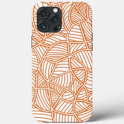 ランダムリーフモザイクダークオレンジ Case-Mate iPhoneケース (裏面)