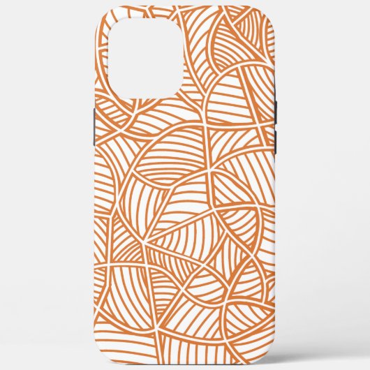 ランダムリーフモザイクダークオレンジ Case-Mate iPhoneケース (裏面)