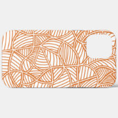 ランダムリーフモザイクダークオレンジ Case-Mate iPhoneケース (裏面 (横))