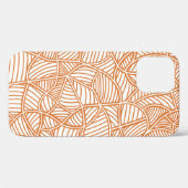 ランダムリーフモザイクダークオレンジ Case-Mate iPhoneケース (裏面 (横))