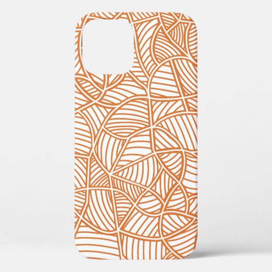 ランダムリーフモザイクダークオレンジ Case-Mate iPhoneケース (裏面)