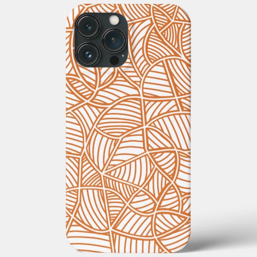 ランダムリーフモザイクダークオレンジ Case-Mate iPhoneケース (裏面)