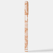 ランダムリーフモザイクダークオレンジ iPhoneケース (右側面)