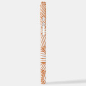 ランダムリーフモザイクダークオレンジ iPhoneケース (左側面)