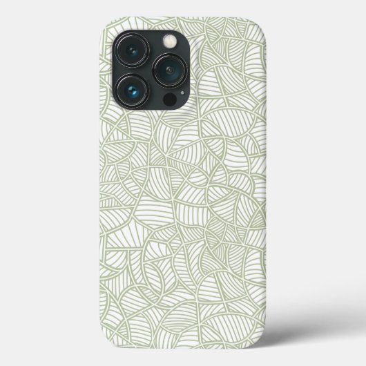ランダムリーフモザイク淡い色のグリーン Case-Mate iPhoneケース (裏面)