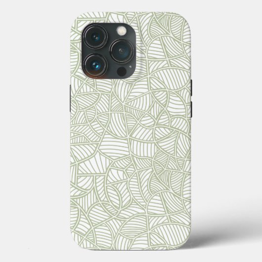 ランダムリーフモザイク淡い色のグリーン Case-Mate iPhoneケース (裏面)