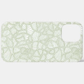 ランダムリーフモザイク淡い色のグリーン Case-Mate iPhoneケース (裏面 (横))