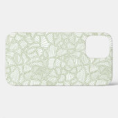 ランダムリーフモザイク淡い色のグリーン Case-Mate iPhoneケース (裏面 (横))