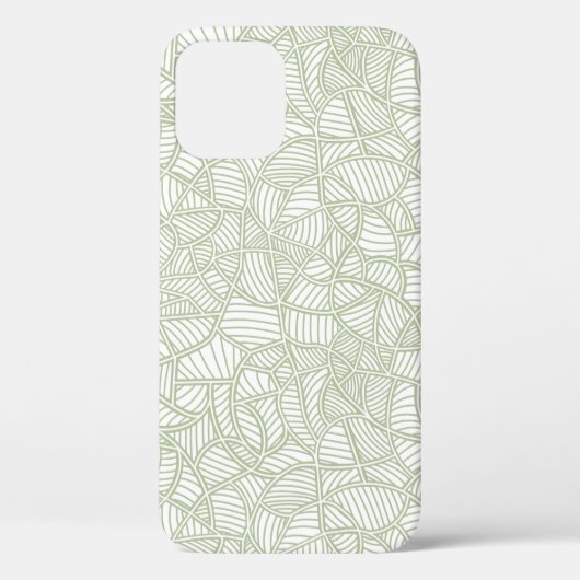 ランダムリーフモザイク淡い色のグリーン Case-Mate iPhoneケース (裏面)