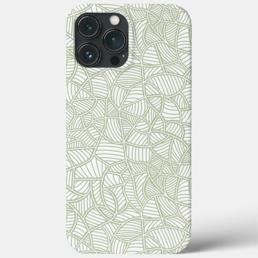 ランダムリーフモザイク淡い色のグリーン Case-Mate iPhoneケース (裏面)