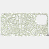ランダムリーフモザイク淡い色のグリーン Case-Mate iPhoneケース (裏面 (横))