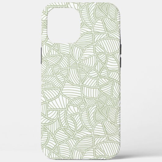ランダムリーフモザイク淡い色のグリーン Case-Mate iPhoneケース (裏面)