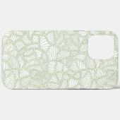 ランダムリーフモザイク淡い色のグリーン Case-Mate iPhoneケース (裏面 (横))