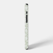 ランダムリーフモザイク淡緑 iPhoneケース (左側面)