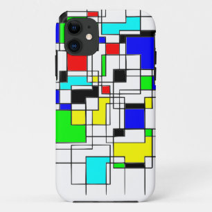 ランダム二乗モンドリアン iPhone 11 ケース