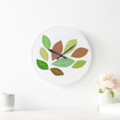 ランダム分散葉 ラージ壁時計 (ホーム)