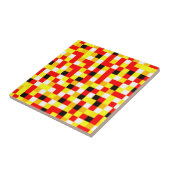 ランダム市松模様にピクセルアート – 赤と黄 タイル (側面)