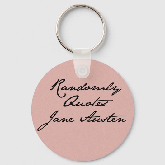 ランダム引用文Jane Austenキーチェーン キーホルダー (正面)