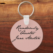 ランダム引用文Jane Austenキーチェーン キーホルダー (正面)