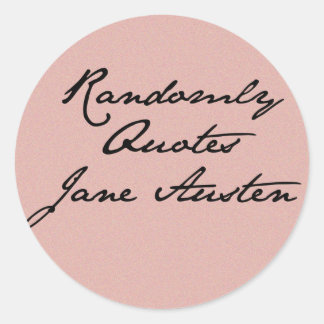 ランダム引用文Jane Austenスタンプ ラウンドシール