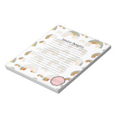 ランダム思考、かわいいレインボー ノートパッド (回転)