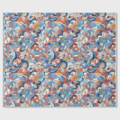 ランダム手書きドードル ラッピングペーパー (フラット)
