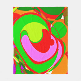 ランダム抽象芸術パターン フリースブランケット