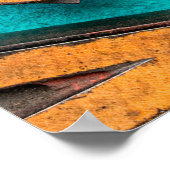 ランダム文字のオーバーヘッド背景 – ヴィンテージ文字 ポスター (角)