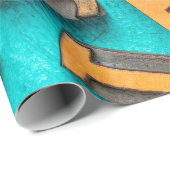 ランダム文字のオーバーヘッド背景 – ヴィンテージ文字 ラッピングペーパー (ロールコーナー)