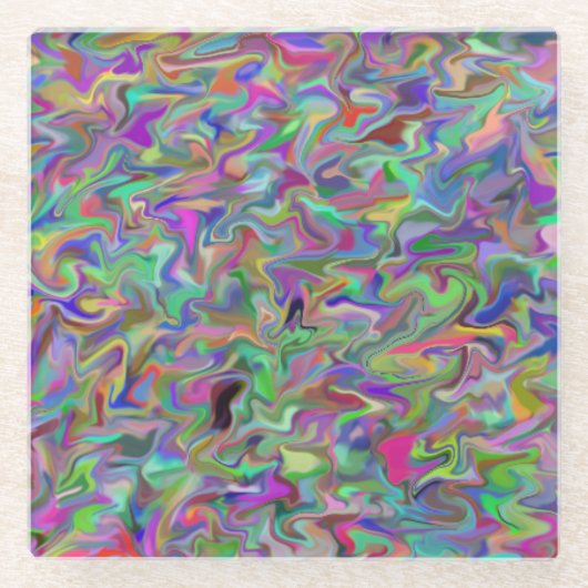 ランダム旋回ガラスコースター ガラスコースター (正面)