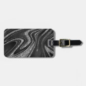 ランダム波グリッター ラゲッジタグ (正面横)