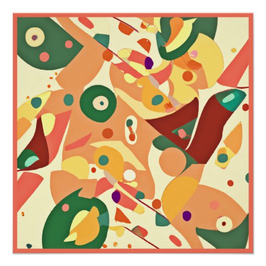 ランダム素晴らしパターンアート ポスター (正面)