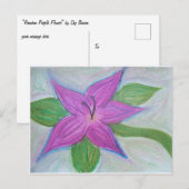 ランダム紫色の花はがき ポストカード (正面/裏面)