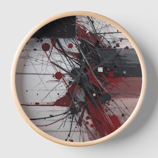 ランダム絵を描クロ 壁時計 (正面)