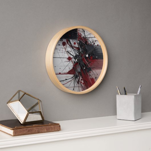 ランダム絵を描クロ 壁時計 (オフィス)