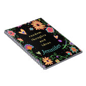 ランダム考えおよびアイディアのフローラパーソナライズされた ノートブック (右側)