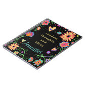 ランダム考えおよびアイディアのフローラパーソナライズされた ノートブック (左側)