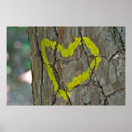 ランダム落書き:森のハートポスター ポスター (正面)