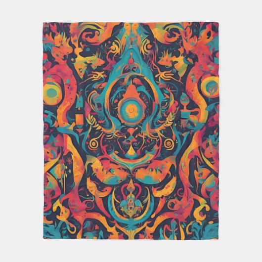 ランダム超現実的な夢 フリースブランケット (正面)
