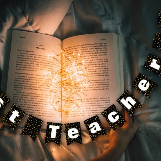 ランダム金ゴールドドットパター最高のン先生 バンティングフラッグ