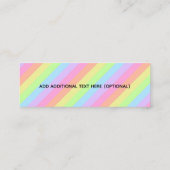 『ランダム・アクト・オブ・カインドネス・レインボー・パステルストライプ』 スキニー名刺 (裏面)