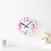 ランダム（ピンク） ラウンド壁時計 (ホーム)