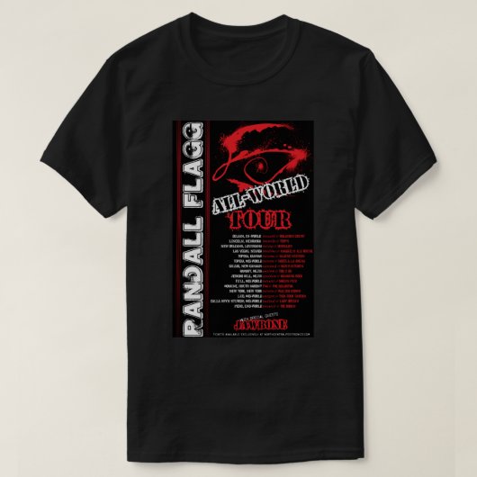 ランダルフラッグワールドツアー – 80sメタルロックスタイルクラス tシャツ (デザイン正面)