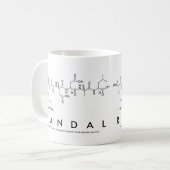 ランダルペプチド名mug コーヒーマグカップ (正面左)