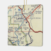 ランダーWYヴィンテージマップ セラミックオーナメント (左)