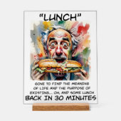 ランチおもしろいングアクリルの看板 アクリルサイン (正面)